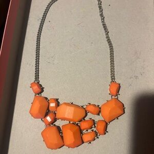 Bold Orange Statement Necklace